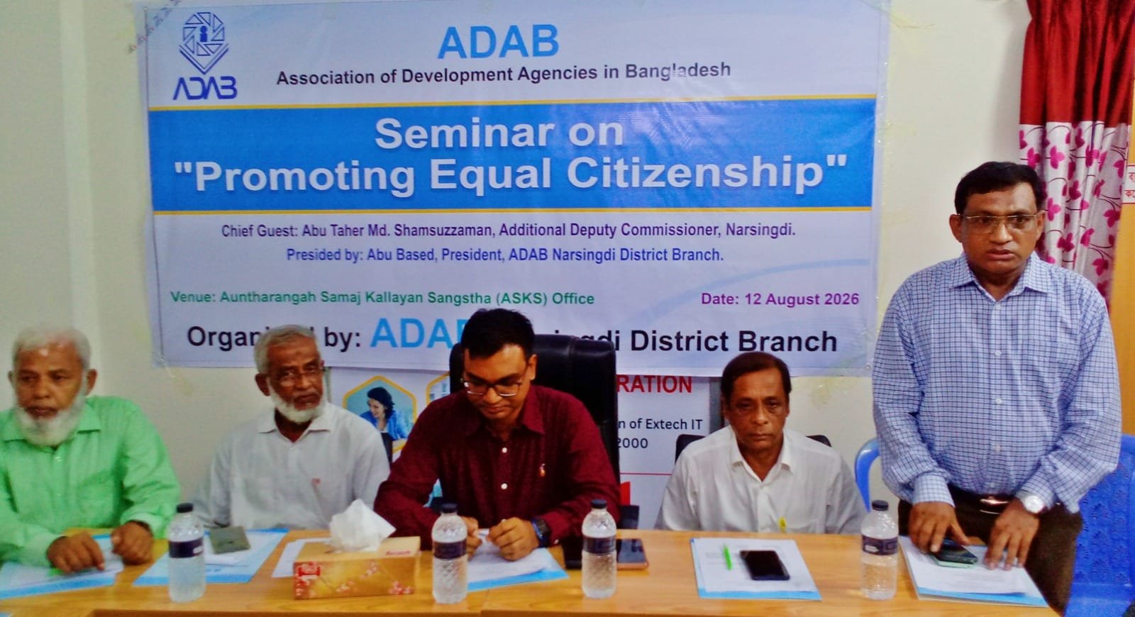 ADAB equal-citizenship seminar; panel of five.